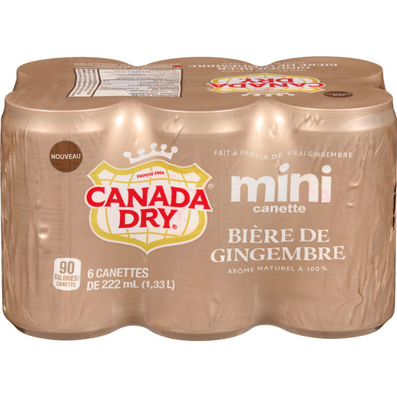 Canada Dry Bière de gingembre mini canette 6x222.0 ml, 0,43 $/100ml