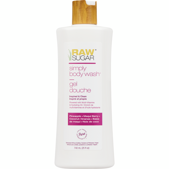 Raw Sugar Simply Body Wash Pineapple + Maqui Berry + Coconut 740 ml, $1.82/100ml