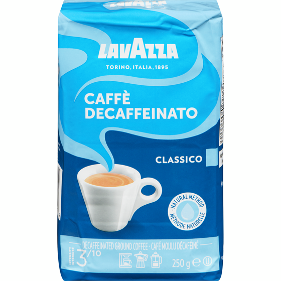 Lavazza Decaffeinated Ground Coffee Caffè Decaffeinato Classico 250 g, $4.80/100g