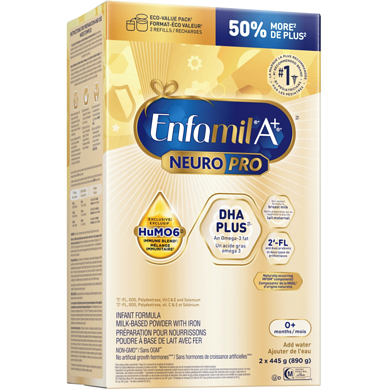 Enfamil Formule pour bébé A+ NeuroPro, remplir 890 g, 7,36 $/100g 3,34 $/1lb