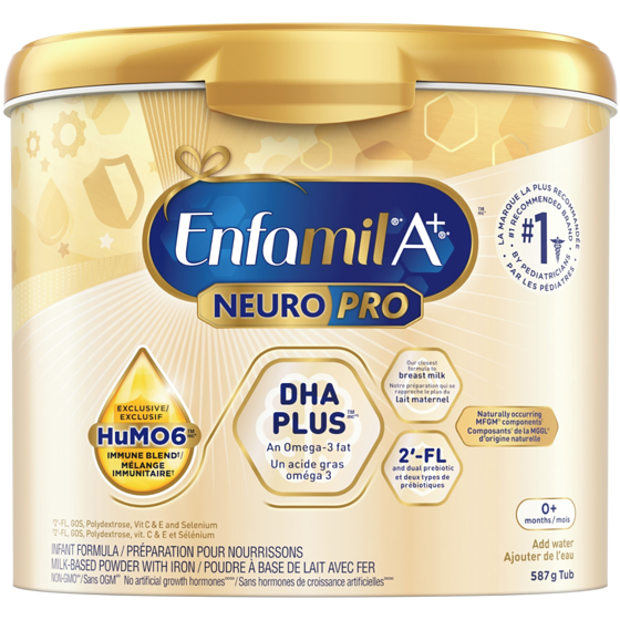Enfamil A+ NeuroPro, Baby Formula, 0-12 months,  Powder Tub 587 g, $9.37/100g $4.25/1lb