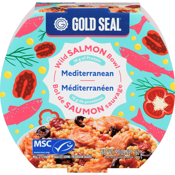 GoldSeal Bol de saumon sauvage méditerranéen 160 g, 3,74 $/100g