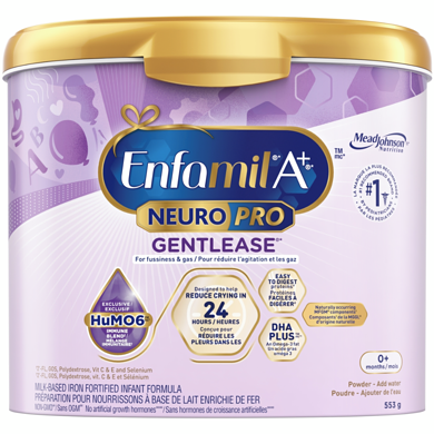 Enfamil Formule pour bébé A+ NeuroPro Gentlease en poudre 553 g, 9,94 $/100g 4,51 $/1lb