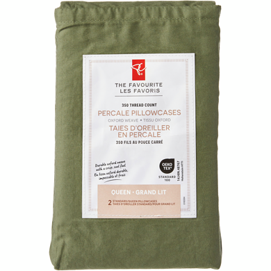 President's Choice Queen Percale Pillowcases 2 Piece Set 1 ea, $12.00/1ea