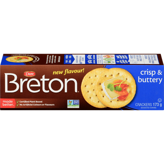 Dare Crackers Crisp & Buttery 173 g, $2.02/100g