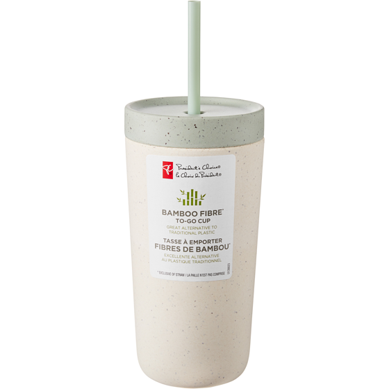 President's Choice Bamboo Fibre To Go Cup - Mint 1 ea, $12.00/1ea