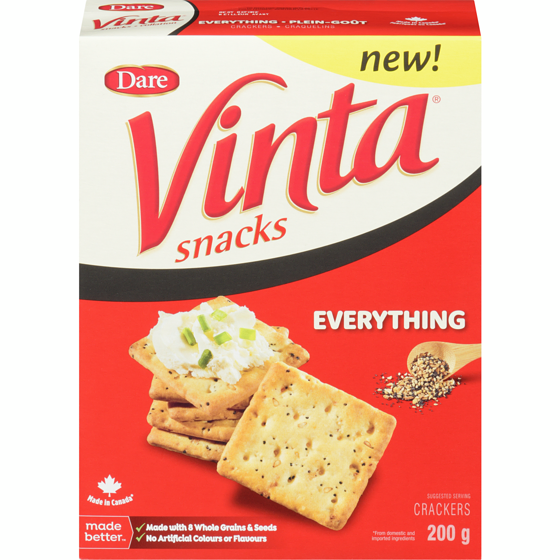 Dare Crackers Everything 200 g, $1.75/100g