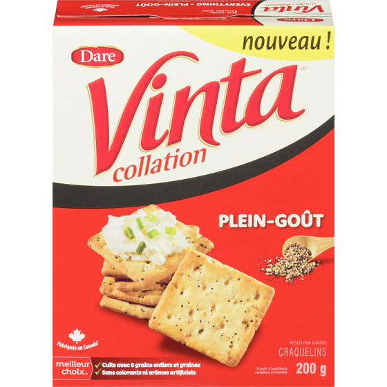 Dare Craquelins plein-goût 200 g, 2,25 $/100g