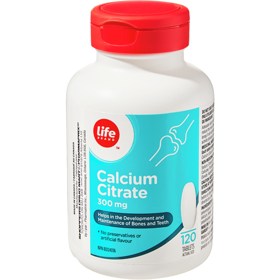 Life Brand Calcium Citrate 300 mg 120 Tablets 120 ea, $0.08/1ea