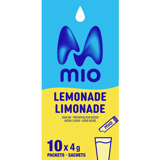 MiO Mélange pour boisson en poudre à la limonade, sachets, boîte de 10 ct 40 g, 11,98 $/100g