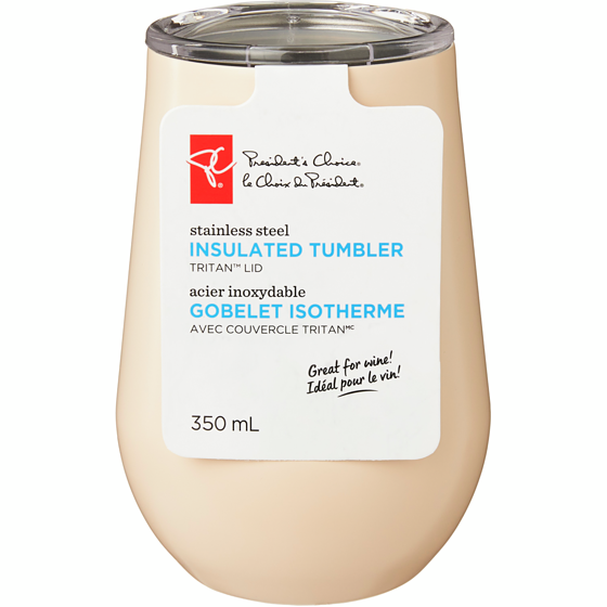 le Choix du Président Gobelet isotherme en acier inoxydable – rose pâle 1 ea, 12,00 $/1ch