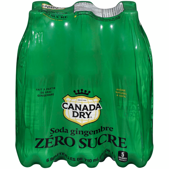 Canada Dry Soda au gingembre zéro sucre  6x710.0 ml, 0,19 $/100ml