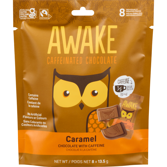 Awake Chocolate With Caffeine Caramel 108 g, $6.94/100g