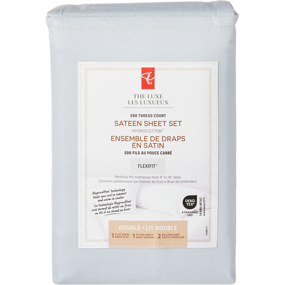 President's Choice Double Sateen Hygrocotton® Sheet 4 Piece Set 1 ea, $70.00/1ea