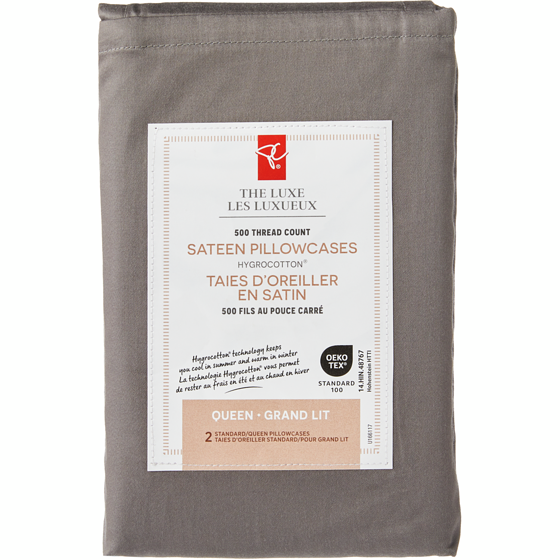President's Choice Queen Sateen Hygrocotton® Pillowcases 2 Piece Set 1 ea, $15.00/1ea