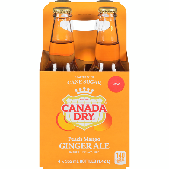 Canada Dry Peach Mango Ginger Ale 4x355.0 ml, $0.63/100ml