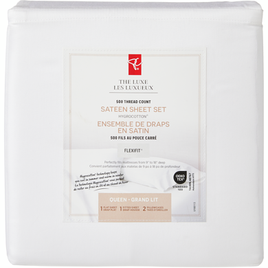 President's Choice Queen Sateen Hygrocotton® Sheet 4 Piece Set - White 1 ea, $80.00/1ea