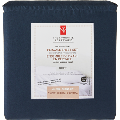 President's Choice Queen Percale Cotton Sheet 4 Piece Set 1 ea, $70.00/1ea