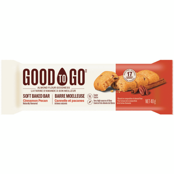 Good to Go Barre moelleuse canelle et pacanes  40 g, 7,48 $/100g