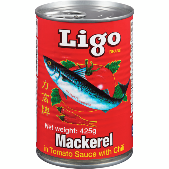 Ligo Mackerel In Tomato Sauce With Chili 425 g, $1.88/100g