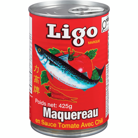 Ligo Maquereau en sauce tomate avec chili 425 g, 1,88 $/100g