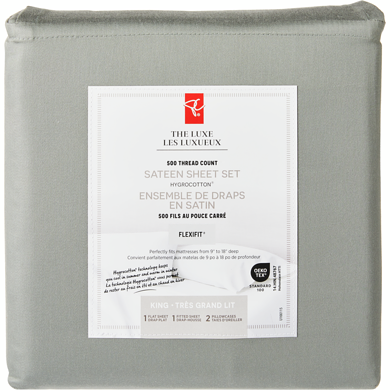 President's Choice King Sateen Hygrocotton® Sheet 4 Piece Set 1 ea, $90.00/1ea