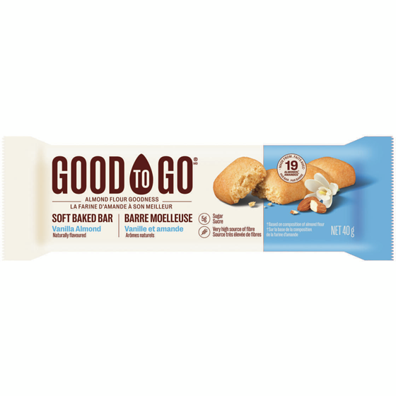 Good to Go Vanilla Almond Bar 40 g, $7.48/100g