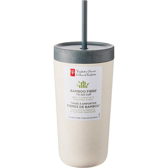 President's Choice Bamboo Fibre To Go Cup - Grey 1 ea, $12.00/1ea
