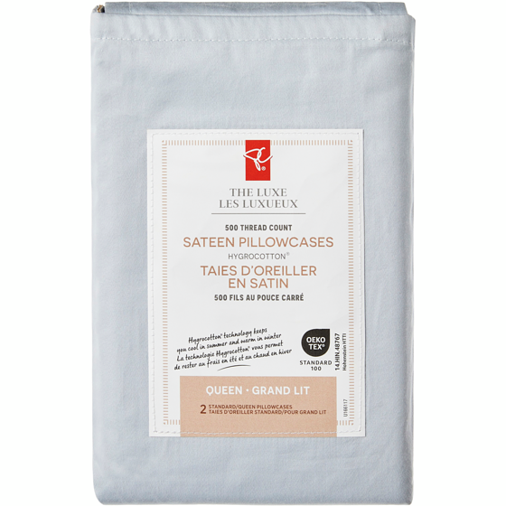 President's Choice Queen Sateen Hygrocotton® Pillowcases 2 Piece Set 1 ea, $15.00/1ea