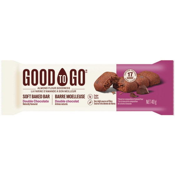 Good to Go Soft Baked Bar Double Chocolate 40 g, $7.48/100g