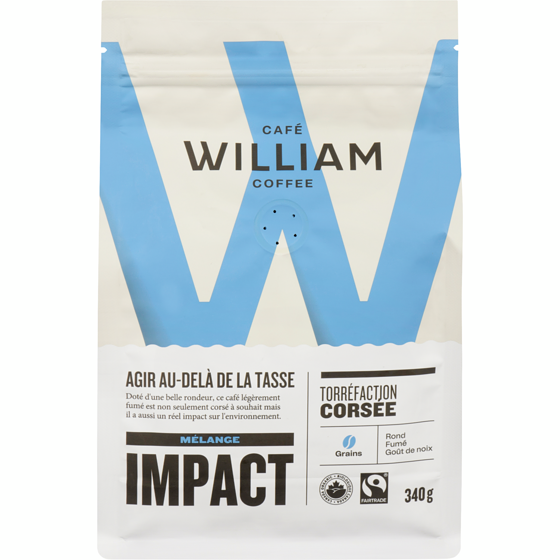 Café William Spartivento Grains mélange impact torréfaction corsée 340 g, 5,00 $/100g