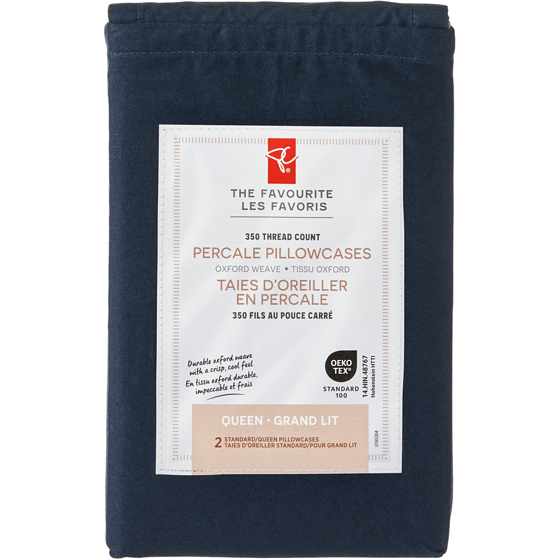 President's Choice Queen Percale Pillowcases 2 Piece Set 1 ea, $12.00/1ea