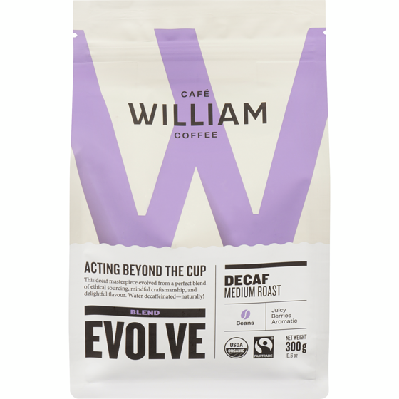 Cafe William Spartivento Beans Blend Evolve Decaf Medium Roast 300 g, $5.66/100g