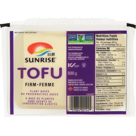 Sunrise Tofu ferme 500 g, 0,80 $/100g