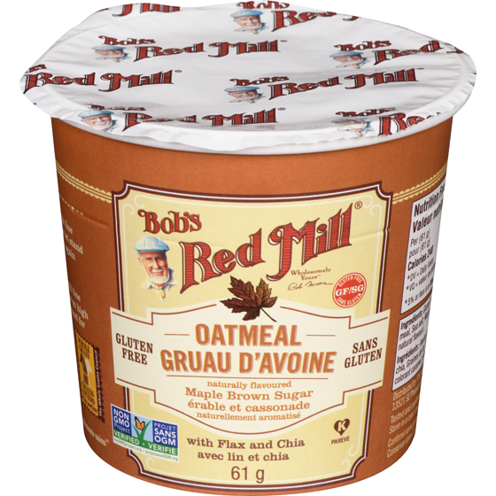 Bobs Red Mill Gluten Free Oatmeal Naturally Flavoured Maple Brown Sugar 61 g, $3.75/100g