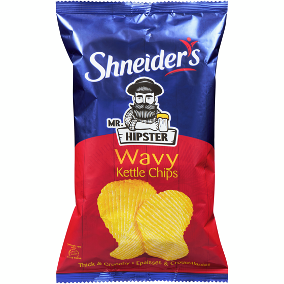 Shneider's Mr. Hipster Wavy Kettle Chips, Sea Salt 120 g, $4.41/100g