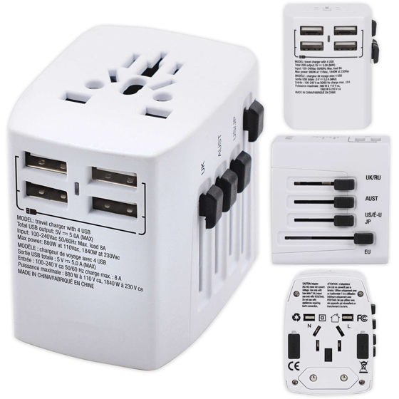 Quo Beauty Adaptateur universel de voyage, 3 ports usb type c blanc 1 ea, 33,99 $/1ch