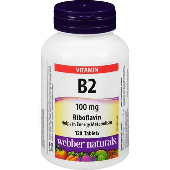 Webber Naturals Vitamin B2 Riboflavin 100 Mg 120 ea, $0.13/1ea