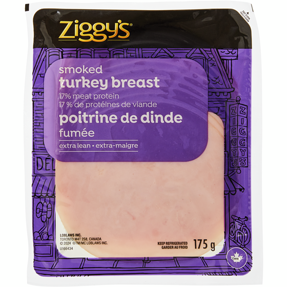 Ziggy's Smoked Turkey Breast Slices 175 g, $2.14/100g