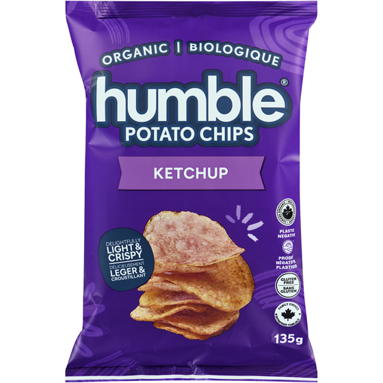 Humble Ketchup Chips Organic 135 g, $3.70/100g