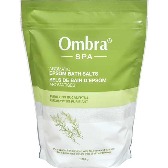 Ombra Sels de bain d'Epsom aromatisés Eucalyptus purifiant 1.36 kg, 0,81 $/100g