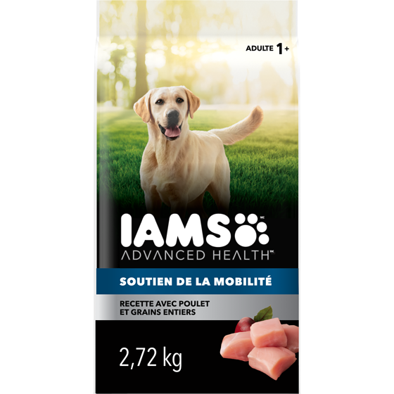 Iams Nourriture sèche pour chiens adultes ADVANCED HEALTH Soutien de la mobilité Recette avec poulet et grains entiers 2.722 kg, 0,70 $/100g