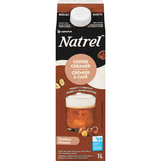 Natrel Hazelnut Coffee Creamer 1 l, $0.80/100ml