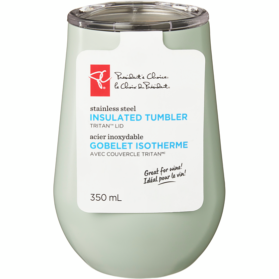 President's Choice Stainless Steel Insulated Tumbler - Sage 1 ea, $12.00/1ea