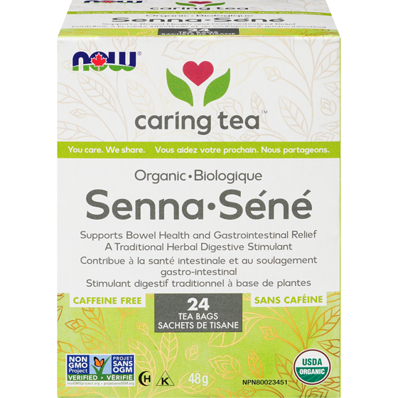 Now Caring Tea Senna Organic 24 ea, $0.42/1ea