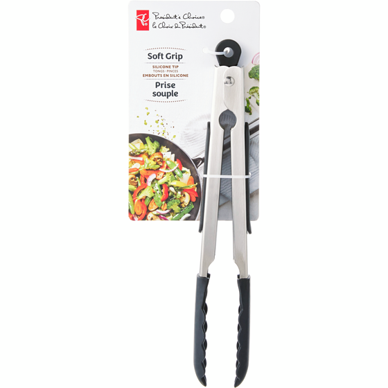 President's Choice Soft Grip Tongs with Silicone Tip - 9 in 1 ea, $11.00/1ea