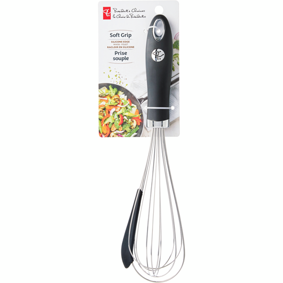President's Choice Soft Grip Whisk with Silicone Edge 1 ea, $12.00/1ea