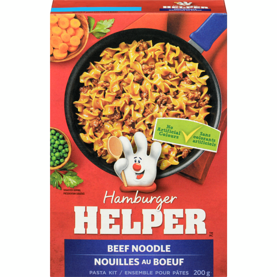 Hamburger Helper Ensemble pour pâtes nouilles au boeuf 200 g, 1,75 $/100g