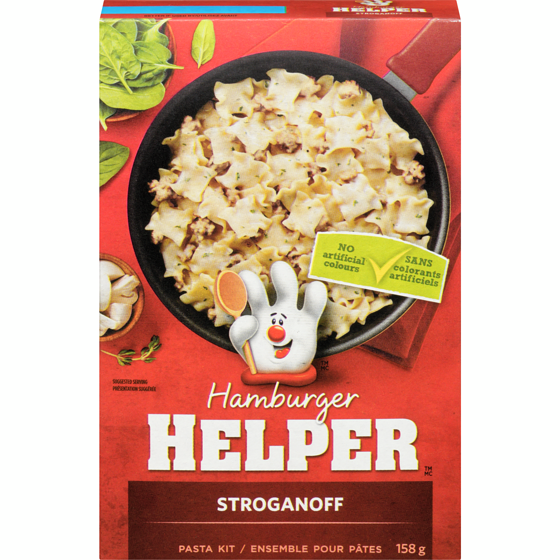 Hamburger Helper Ensemble pour pâtes stroganoff 158 g, 2,21 $/100g