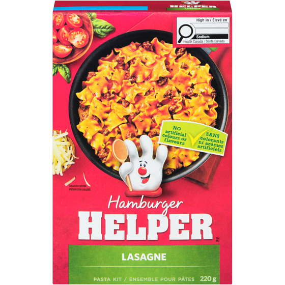 Hamburger Helper Ensemble pour lasagne 220 g, 1,59 $/100g